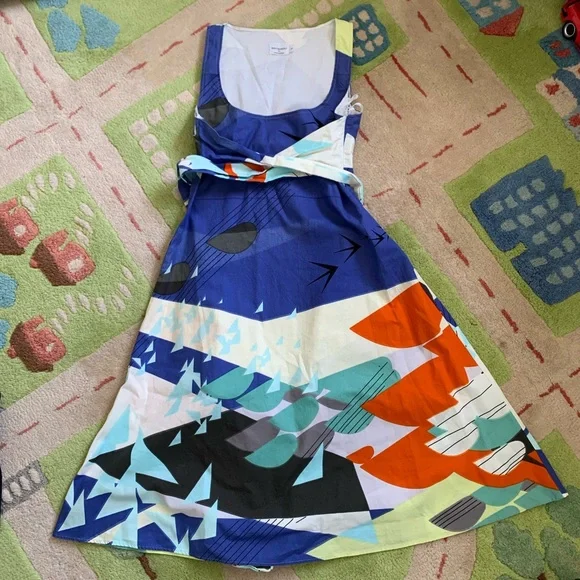 anthropologie blue bird dress Sofia Slip Mini Dress